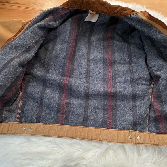 Vintage 1994 Carhartt Detroit Jacket 6BLJ Blanket Lined Sz 42 (Large)Made in USA - Picture 8 of 14